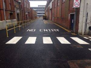 No entry car park marking